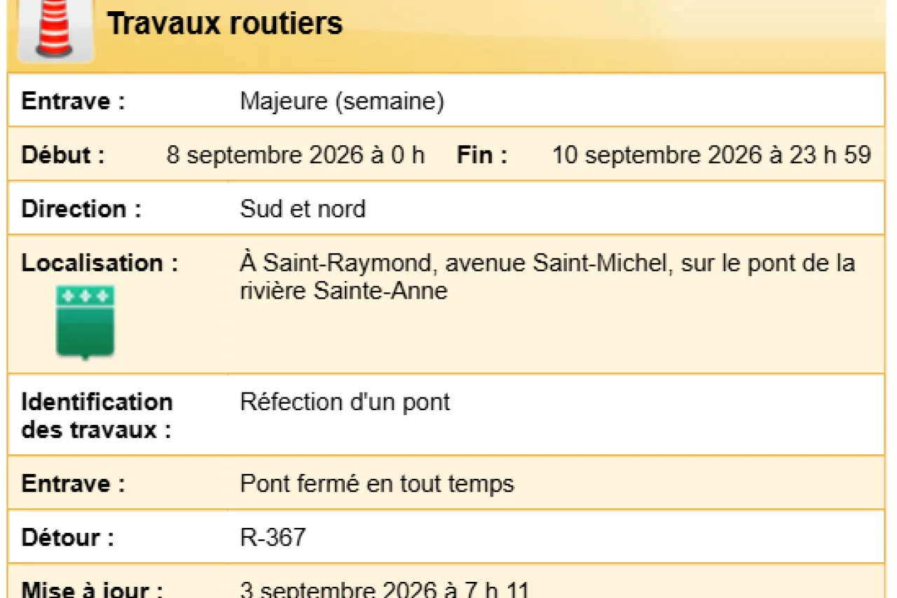 08 a 10 09 2026 Travaux routiers