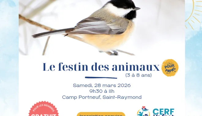 Samedi 28 mars 2026 9h30 a 11h Camp portneuf Saint Raymond 2